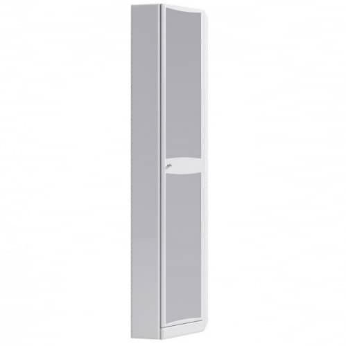 Купить Шкаф-пенал Aqwella Барселона угловой, с зеркалом, белый П5/45/з 406х1930х406 мм по низкой цене