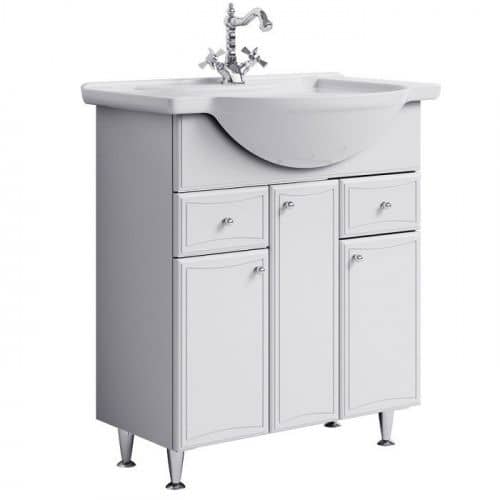 Купить Тумба Aqwella Барселона Люкс 75 под раковину белая 700x830х340 мм по низкой цене