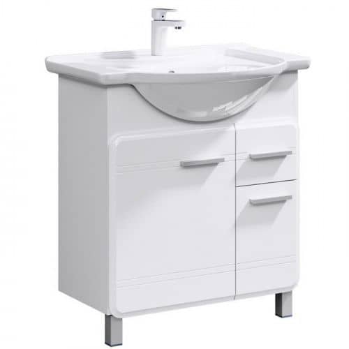 Купить Тумба Aqwella Корсика 75 под раковину белая 700х800х350 мм по низкой цене