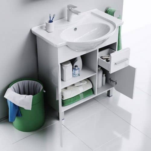 Купить Тумба Aqwella Корсика 75 под раковину белая 700х800х350 мм по низкой цене