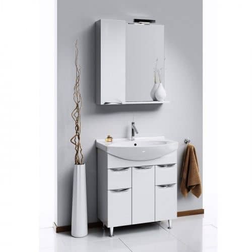 Купить Тумба Aqwella Лайн 75 под раковину белая 720x810х330 мм по низкой цене