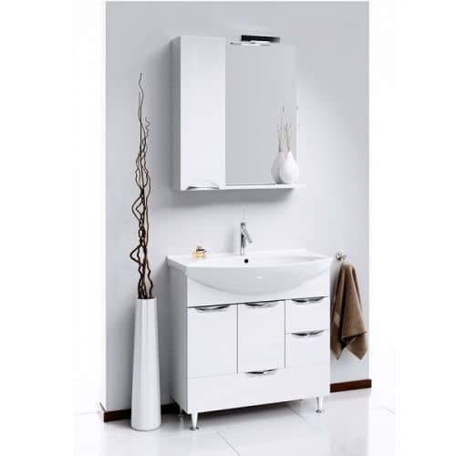 Купить Тумба Aqwella Лайн 85 под раковину белая 820x810х330 мм по низкой цене