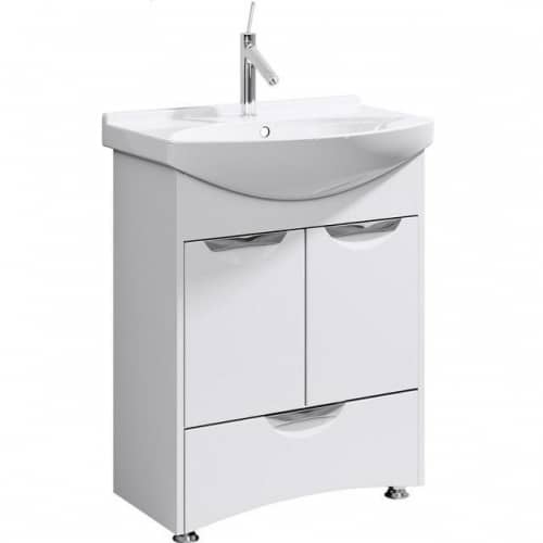 Купить Тумба Aqwella Ультра Люкс 65 под раковину белая 600x775х311 мм по низкой цене