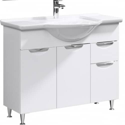 Купить Тумба Aqwella Эколайн 105 под раковину белая 1000x800х330 мм по низкой цене