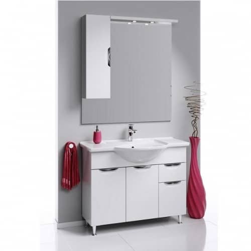 Купить Тумба Aqwella Эколайн 105 под раковину белая 1000x800х330 мм по низкой цене