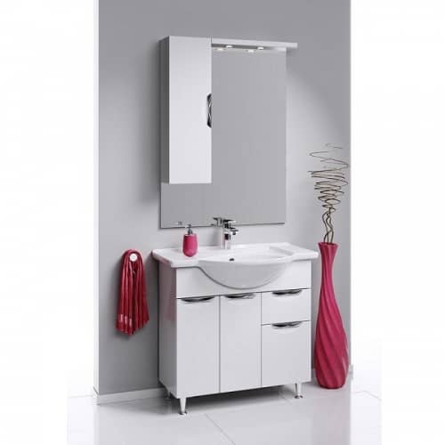 Купить Тумба Aqwella Эколайн 85 под раковину белая 810x800х330 мм по низкой цене