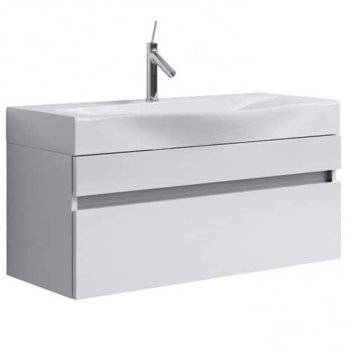 Купить Тумба Aqwella 5 звезд Бергамо 100 под раковину белая 1000х400х400 мм по низкой цене