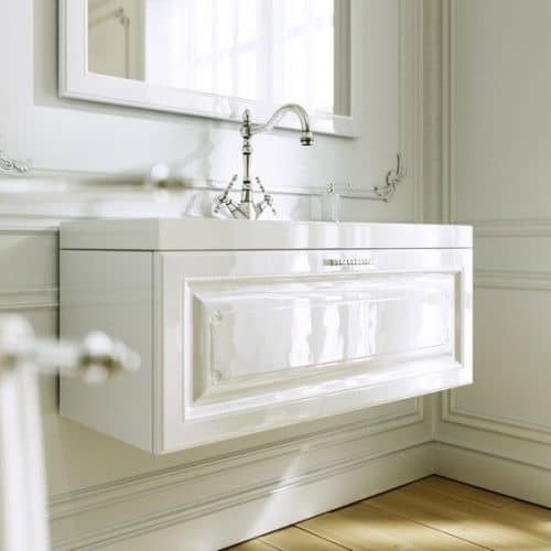 Купить Тумба Aqwella 5 звезд Империя 100 под раковину белая 1000х365х400 мм по низкой цене