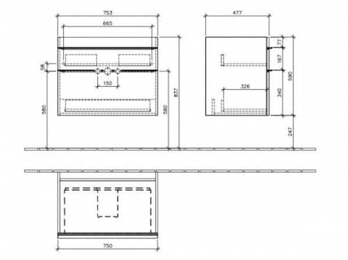 Купить Тумба Villeroy & Boch Venticello A92501DH под раковину по низкой цене