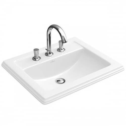 Купить Раковина Villeroy & Boch Hommage 710263R1 встраиваемая Альпин 630х525 мм по низкой цене
