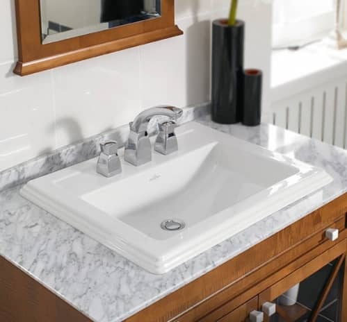 Купить Раковина Villeroy & Boch Hommage 710263R1 встраиваемая Альпин 630х525 мм по низкой цене