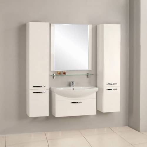 Купить Зеркало Акватон Ария 80 1A141902AA010 белое по низкой цене
