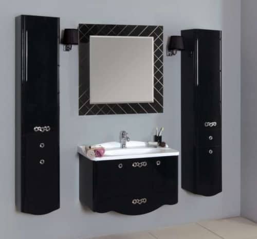 Купить Зеркало Акватон Венеция 90 1A155702VNL20 черное по низкой цене