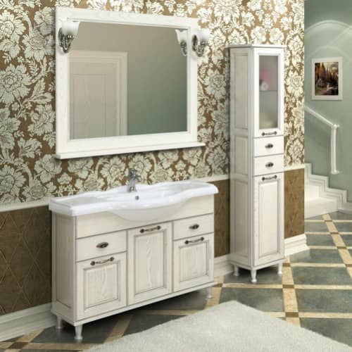Купить Зеркало Акватон Жерона 105 1A158802GEM20 Белое серебро по низкой цене