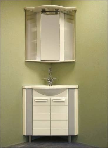 Купить Тумба Акватон Альтаир 62 под раковину 1A042601AR310 угловая бело-серая по низкой цене