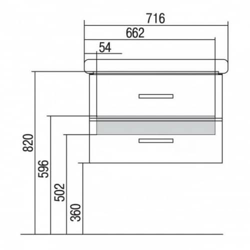 Купить Тумба Акватон Америна 70 под раковину 1A137601AM430 темно-коричневая по низкой цене
