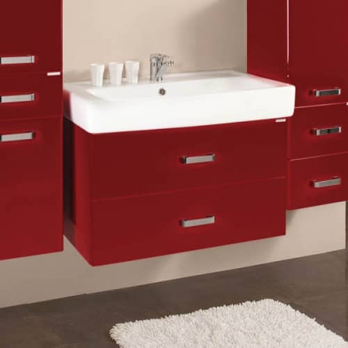 Купить Тумба Акватон Америна 80 под раковину 1A137701AM940 бордо по низкой цене