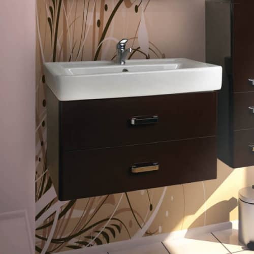 Купить Тумба Акватон Америна 80 под раковину 1A137701AM430 темно-коричневая по низкой цене