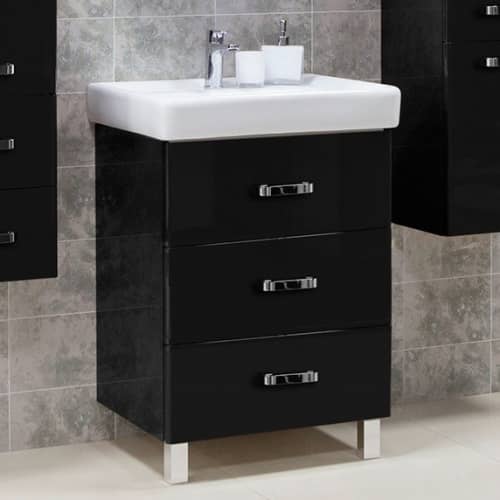 Купить Тумба Акватон Америна М 80 под раковину 1A169101AM950 черная по низкой цене