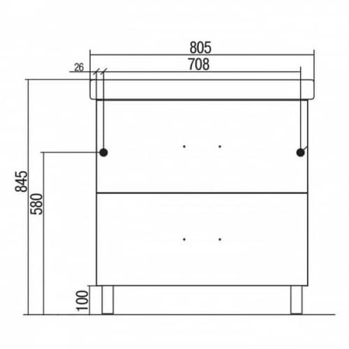 Купить Тумба Акватон Америна Н 80 под раковину 1A169401AM010 белая по низкой цене