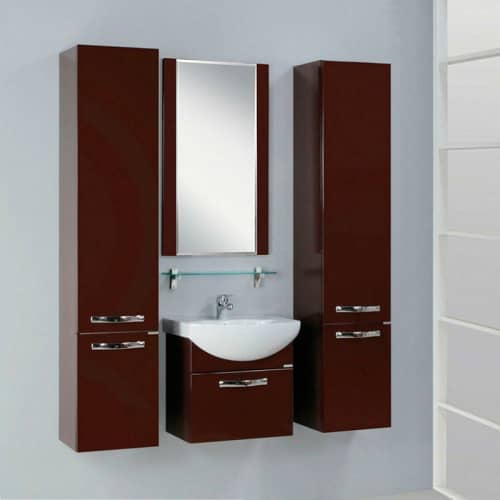 Купить Тумба Акватон Ария 65 под раковину 1A134001AA430 темно-коричневая по низкой цене