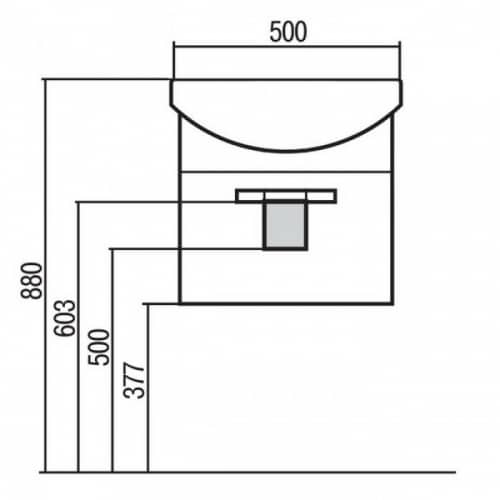 Купить Тумба Акватон Ария 65 под раковину 1A134001AA430 темно-коричневая по низкой цене
