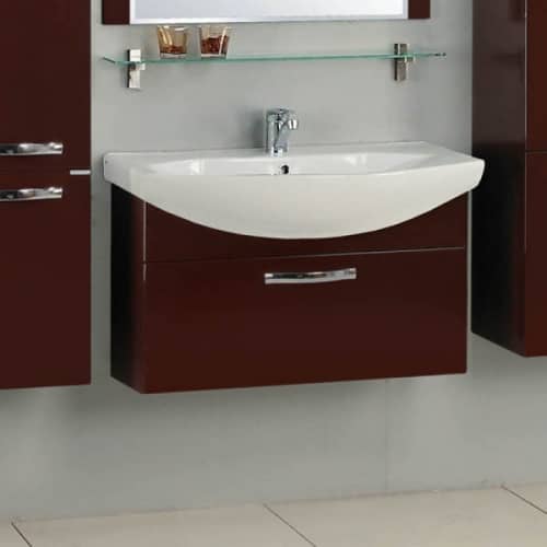 Купить Тумба Акватон Ария 80 под раковину 1A141701AA430 темно-коричневая по низкой цене