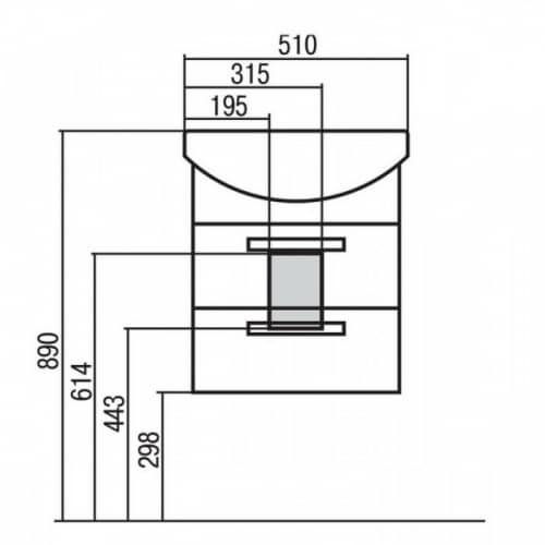 Купить Тумба Акватон Ария М 50 под раковину 1A140001AA010 белая по низкой цене
