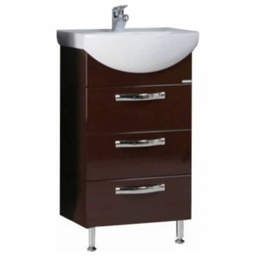 Купить Тумба Акватон Ария Н 50 под раковину 1A140201AA430 темно-коричневая по низкой цене
