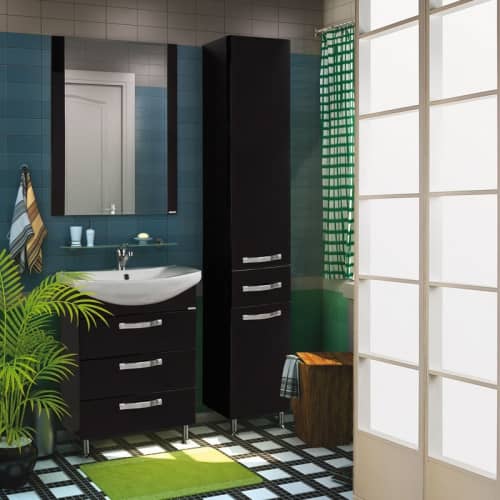 Купить Тумба Акватон Ария Н 65 под раковину 1A123401AA430 темно-коричневая по низкой цене