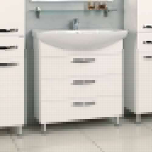 Купить Тумба Акватон Ария Н 80 под раковину 1A141301AA010 белая по низкой цене