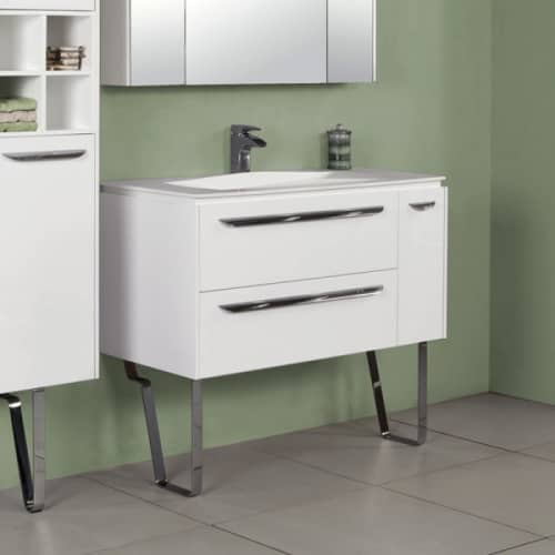 Купить Тумба Акватон Блент 80 под раковину 1A160901BL010 белая по низкой цене