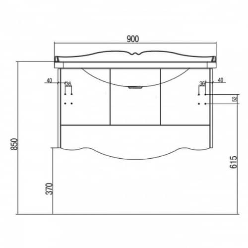 Купить Тумба Акватон Венеция 90 под раковину 1A155601VN010 белая по низкой цене