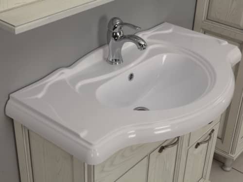 Купить Тумба Акватон Жерона 105 под раковину 1A158601GEM20 белое серебро по низкой цене