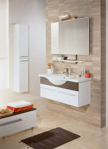 Купить Тумба Акватон Логика 95 под раковину 1A108101LOD60 лен по низкой цене