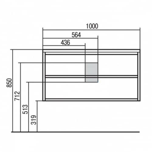 Купить Тумба Акватон Римини 100 под раковину 1A134501RN010 белая по низкой цене