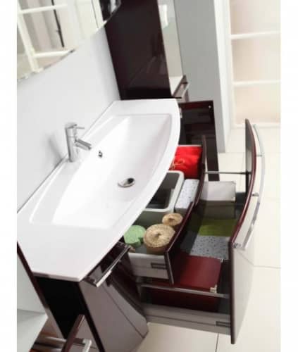 Купить Тумба Акватон Севилья 95 под раковину 1A126401SE340 гранат по низкой цене