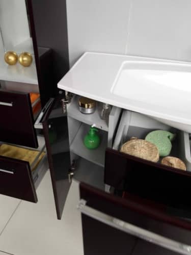 Купить Тумба Акватон Севилья 95 под раковину 1A126401SE340 гранат по низкой цене