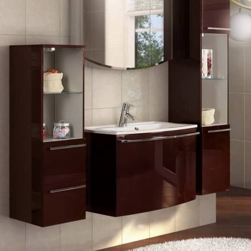 Купить Тумба Акватон Севилья 95 под раковину 1A126401SE340 гранат по низкой цене