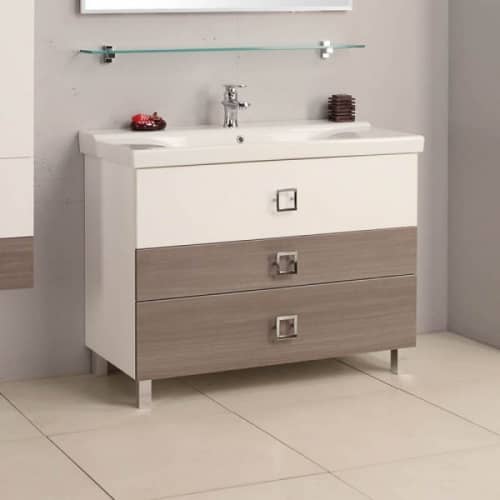 Купить Тумба Акватон Стамбул 105 под раковину 1A127301ST580 лиственница по низкой цене