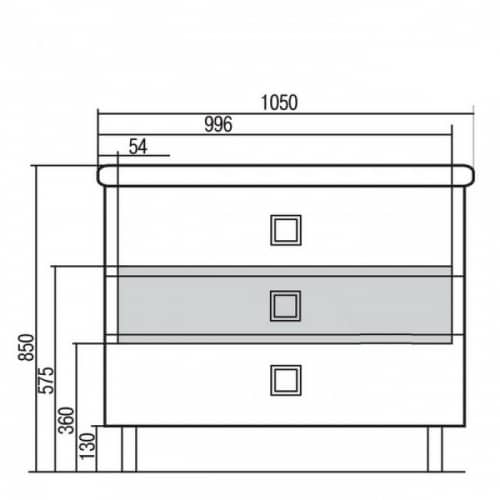 Купить Тумба Акватон Стамбул 105 под раковину 1A127301ST580 лиственница по низкой цене