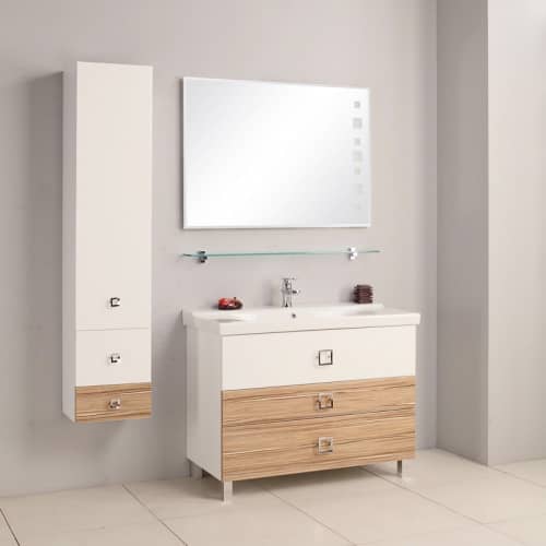 Купить Тумба Акватон Стамбул 105 под раковину 1A127301ST490 эбони светлый по низкой цене