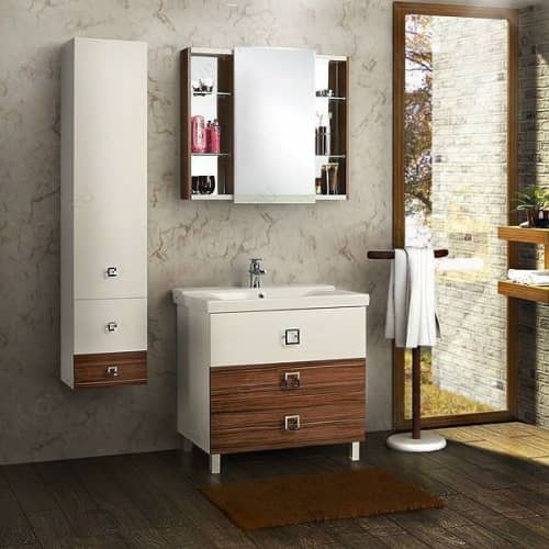 Купить Тумба Акватон Стамбул 85 М под раковину 1A145901ST560 эбони темный по низкой цене