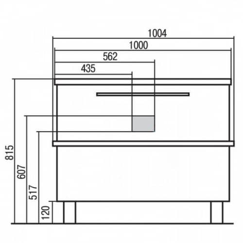 Купить Тумба Акватон Турин 100 под раковину 1A121701TU780 белый с серебристой панелью по низкой цене