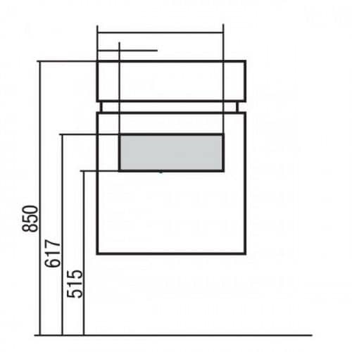 Купить Тумба Акватон Эклипс М под раковину 1A172801EK49L Эбони светлый L по низкой цене