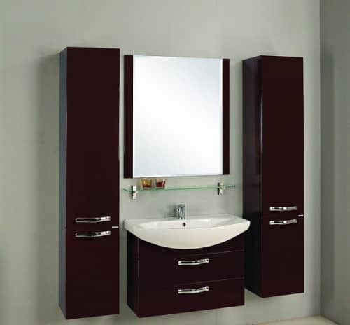 Купить Шкаф-пенал Акватон Ария М 1A124403AA430 темно-коричневый по низкой цене