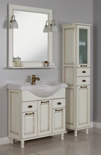 Купить Шкаф-пенал Акватон Жерона R 1A158903GEM4R Белое Золото по низкой цене