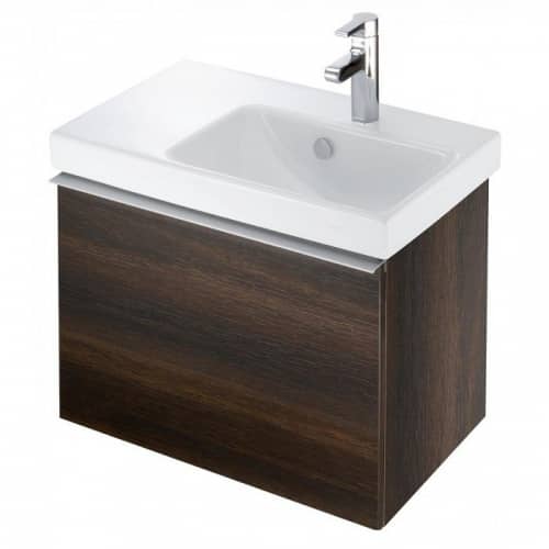 Купить Тумба Jacob Delafon Odeon Up EB886-E15 под раковину черное дерево 620х384х450 мм по низкой цене