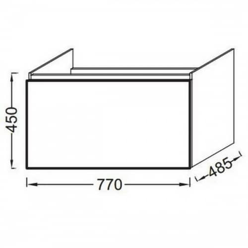 Купить Тумба Jacob Delafon Odeon Up EB894-N18 под раковину белая 770х485х450 мм по низкой цене