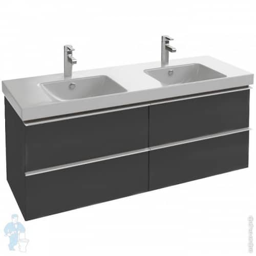 Купить Тумба Jacob Delafon Odeon Up EB997-N14 под раковину серый антрацит 1370х485х530 мм по низкой цене